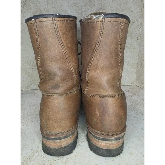 Ad Tec Work Boots Mens Sz 7M Brown Oil Tanned Leather Water Resistant 1427 Shoes - Picture 3 of 15